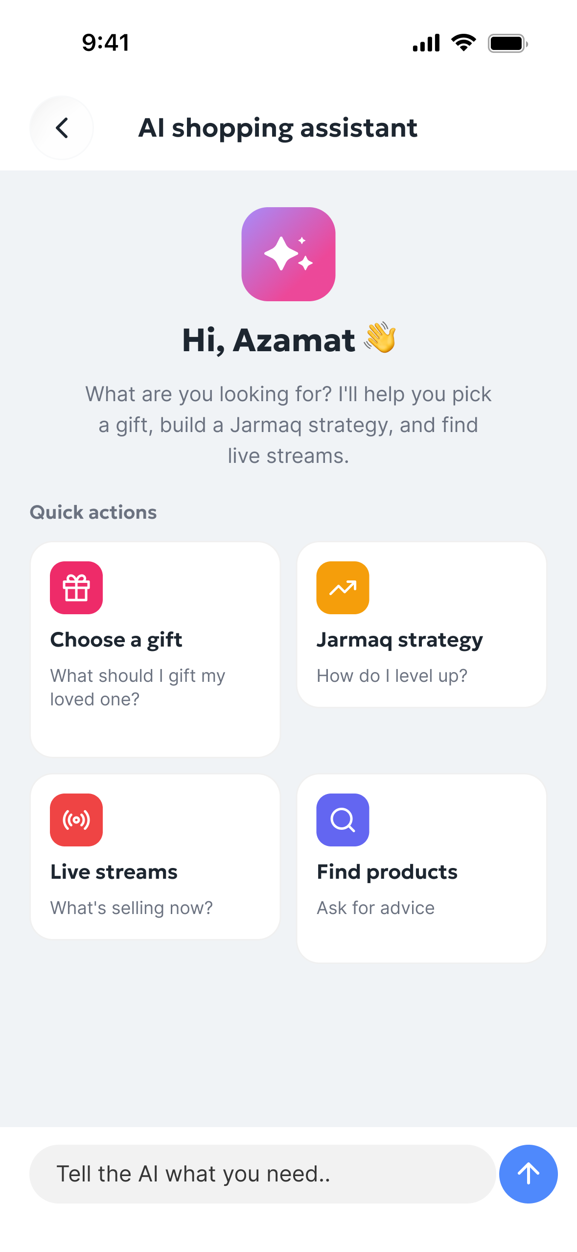 AI shopping assistant